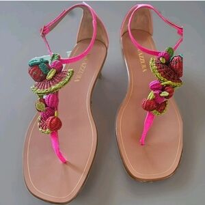 Aquazzura Strawberry Punch Sandals size 40